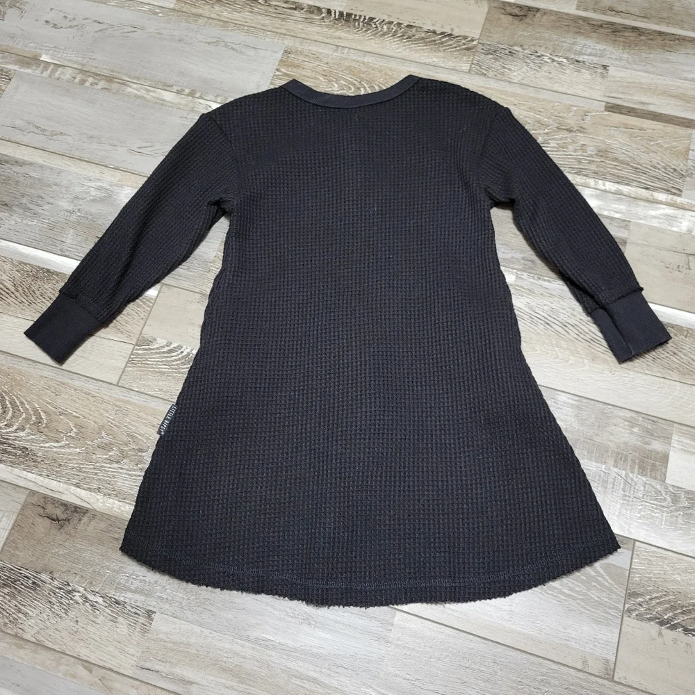 Toddler Little Bipsy Black Waffle Knit Long Sleeve Dress Size 2T/3T